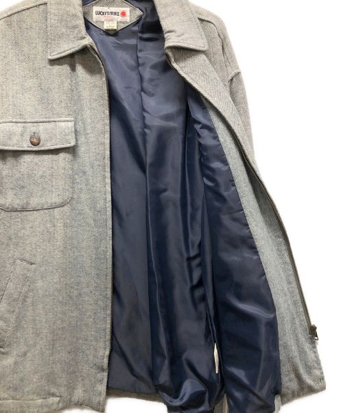 LUCKEY STRIKE（ラッキーストライク）LUCKEY STRIKE (ラッキーストライク) ジップアップジャケット グレー サイズ:Lの古着・服飾アイテム