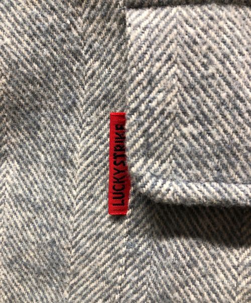 LUCKEY STRIKE（ラッキーストライク）LUCKEY STRIKE (ラッキーストライク) ジップアップジャケット グレー サイズ:Lの古着・服飾アイテム