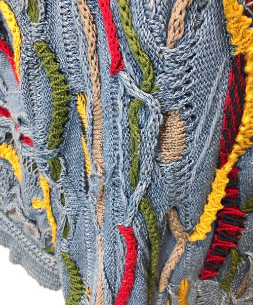 coogi BLUES（クージー）coogi BLUES (クージー) 3Dニット ブルー サイズ:XLの古着・服飾アイテム