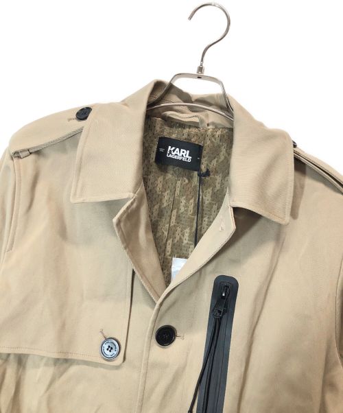 Karl Lagerfeld（カール ラガーフェルド）Karl Lagerfeld (カール ラガーフェルド) ステンカラーコート ベージュ サイズ:XSの古着・服飾アイテム