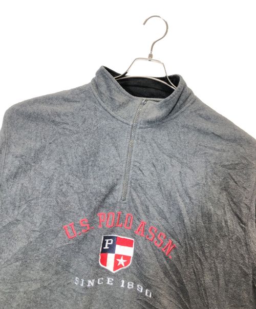 U.S POLO ASSN（ユーエスポロアッスン）U.S POLO ASSN (ユーエスポロアッスン) ハーフジップフリースジャケット グレー サイズ:XXLの古着・服飾アイテム