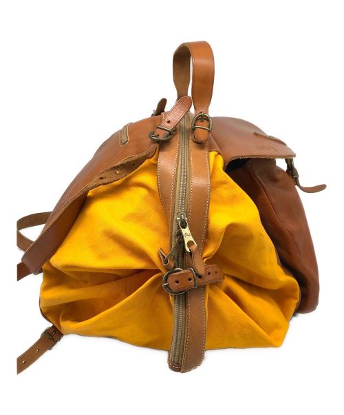 IL BISONTE（イル ビゾンテ）IL BISONTE (イル ビゾンテ) キャンディバッグ イエロー×ブラウンの古着・服飾アイテム