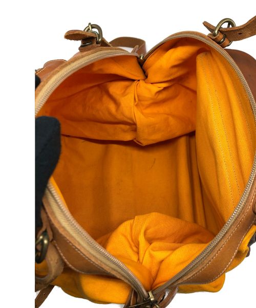 IL BISONTE（イル ビゾンテ）IL BISONTE (イル ビゾンテ) キャンディバッグ イエロー×ブラウンの古着・服飾アイテム