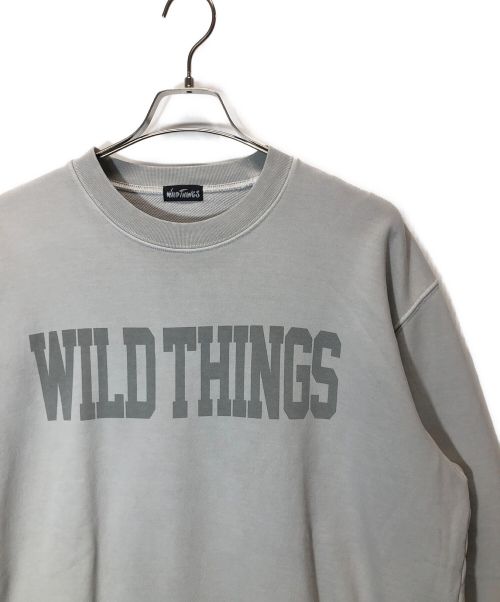 WILD THINGS（ワイルドシングス）WILD THINGS (ワイルドシングス) PIGMENT LOGO SWEAT グレー サイズ:Mの古着・服飾アイテム