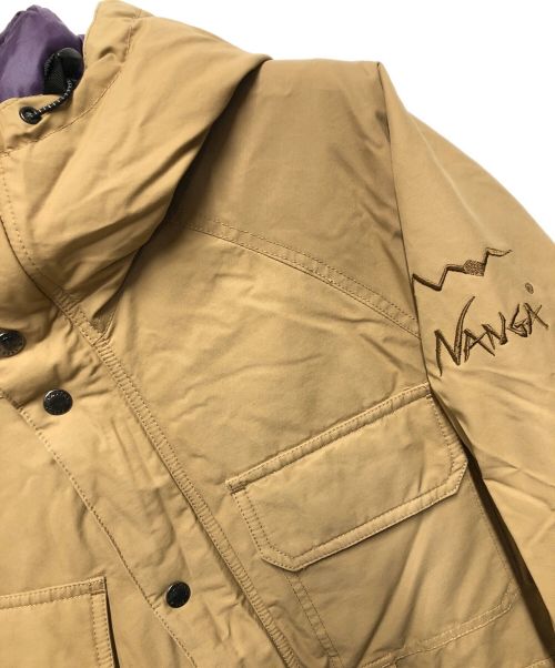 Manastash（マナスタッシュ）Manastash (マナスタッシュ) NANGA (ナンガ) ダウンジャケット ベージュ×パープル サイズ:Mの古着・服飾アイテム