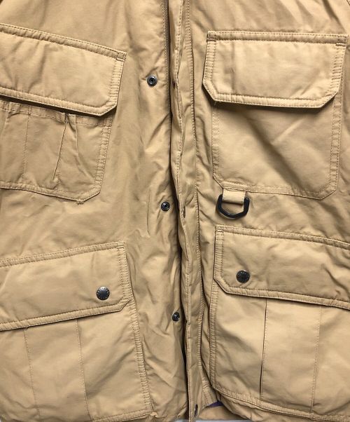 Manastash（マナスタッシュ）Manastash (マナスタッシュ) NANGA (ナンガ) ダウンジャケット ベージュ×パープル サイズ:Mの古着・服飾アイテム