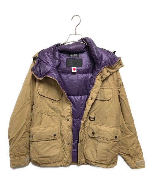 Manastash（マナスタッシュ）Manastash (マナスタッシュ) NANGA (ナンガ) ダウンジャケット ベージュ×パープル サイズ:Mの古着・服飾アイテム