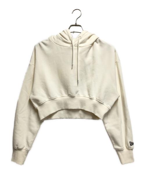 New Era（ニューエラ）New Era (ニューエラ) 裏毛 スウェット ショート丈 プルオーバーフーディー ホワイト サイズ:Mの古着・服飾アイテム
