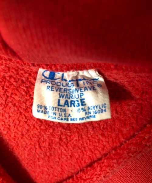 Champion（チャンピオン）Champion (チャンピオン) 70s 目無し リバースウィーブスウェットパーカー レッド サイズ:Lの古着・服飾アイテム