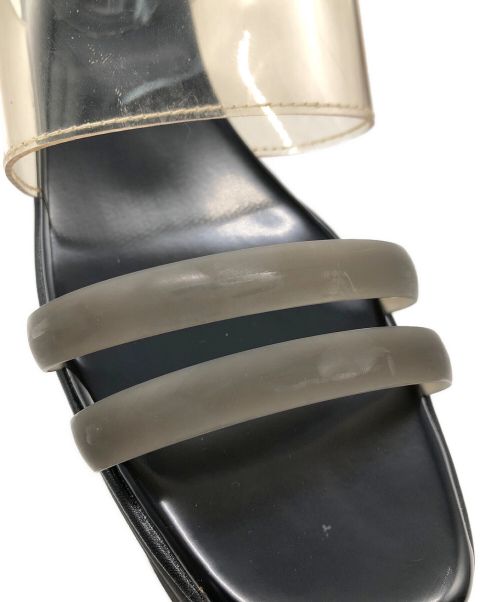 MURUA（ムルーア）MURUA (ムルーア) クリアウェッジサンダル ブラック サイズ:37の古着・服飾アイテム