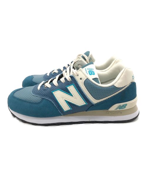 NEW BALANCE（ニューバランス）NEW BALANCE (ニューバランス) 574 ブルー×ホワイト サイズ:SIZE 25.5cm(US M7.5)の古着・服飾アイテム