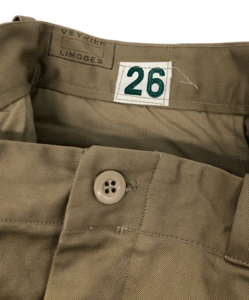 French Army（フランス軍）French Army (フランス軍) M-52 チノトラウザーパンツ 裾未処理 後期型 ベージュ サイズ:26の古着・服飾アイテム