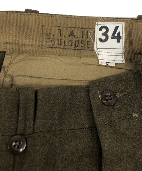 French Army（フランス軍）French Army (フランス軍) M-52 ヘビーウールトラウザー オリーブ サイズ:SIZE 34の古着・服飾アイテム