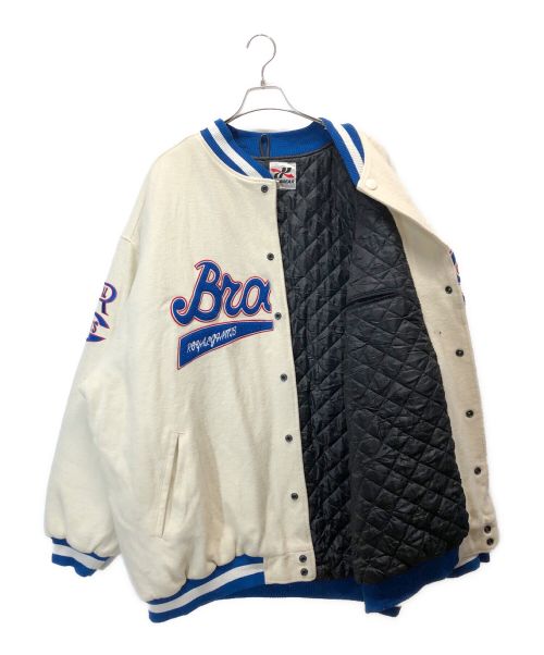 HEADGEAR（フェールラーベン）HEADGEAR (フェールラーベン) スタジアムジャケット ホワイト×ブルー サイズ:5XLの古着・服飾アイテム