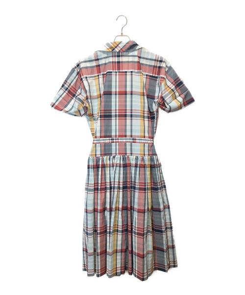Vivienne Westwood RED LABEL（ヴィヴィアンウエストウッドレッドレーベル）Vivienne Westwood RED LABEL (ヴィヴィアンウエストウッドレッドレーベル) チェックシャツワンピース スカイブルー×レッド サイズ:SIZE01の古着・服飾アイテム