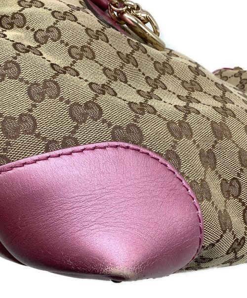 GUCCI（グッチ）GUCCI (グッチ) 2WAYバッグ ベージュ×ピンクの古着・服飾アイテム