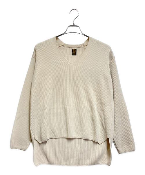BATONER（バトナ―）BATONER (バトナ―) ハードツイストVネックニット ベージュ サイズ:1の古着・服飾アイテム