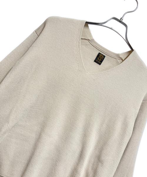 BATONER（バトナ―）BATONER (バトナ―) ハードツイストVネックニット ベージュ サイズ:1の古着・服飾アイテム