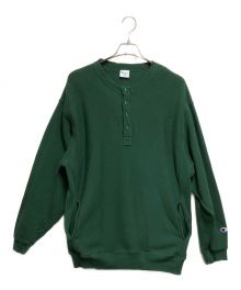 『別注』Champion REVERSE WEAVE（チャンピオン リバース ウィーブ）の古着「ハーフスナップスウェット」｜グリーン