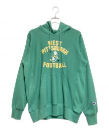 Champion REVERSE WEAVE（チャンピオン リバース ウィーブ）の古着「リバースウィーブ(R) フーデッドスウェットシャツ」｜グリーン