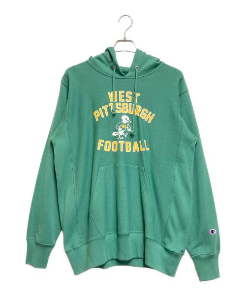 Champion REVERSE WEAVE（チャンピオン リバース ウィーブ）Champion REVERSE WEAVE (チャンピオン リバース ウィーブ) リバースウィーブ(R) フーデッドスウェットシャツ グリーン サイズ:Lの古着・服飾アイテム