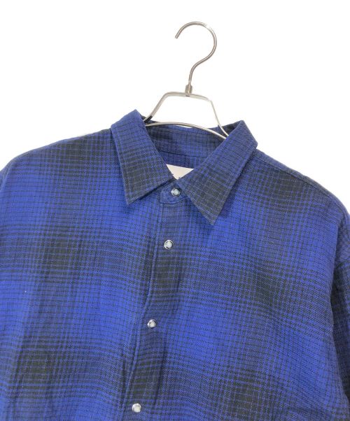 NOMA t.d.（ノーマティーディー）NOMA t.d. (ノーマティーディー) N Ombre Plaid Shirt ブルー サイズ:SIZE3の古着・服飾アイテム