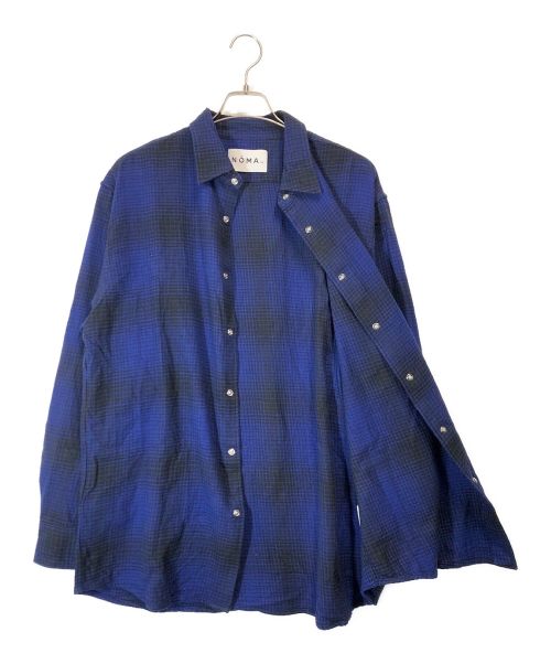 NOMA t.d.（ノーマティーディー）NOMA t.d. (ノーマティーディー) N Ombre Plaid Shirt ブルー サイズ:SIZE3の古着・服飾アイテム