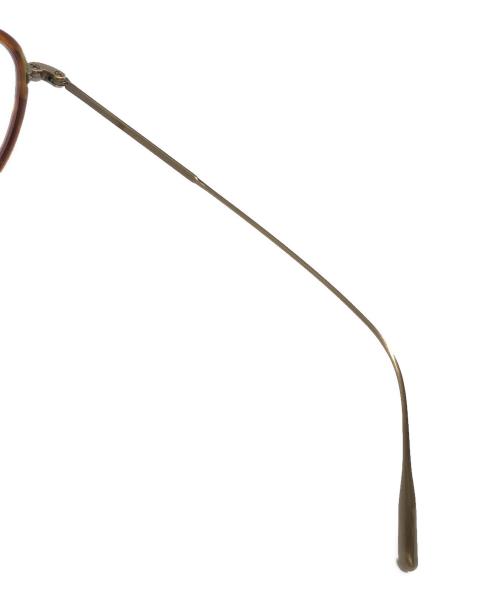 OLIVER PEOPLES（オリバーピープルズ）OLIVER PEOPLES (オリバーピープルズ) 伊達眼鏡 ゴールド×ブラウンの古着・服飾アイテム