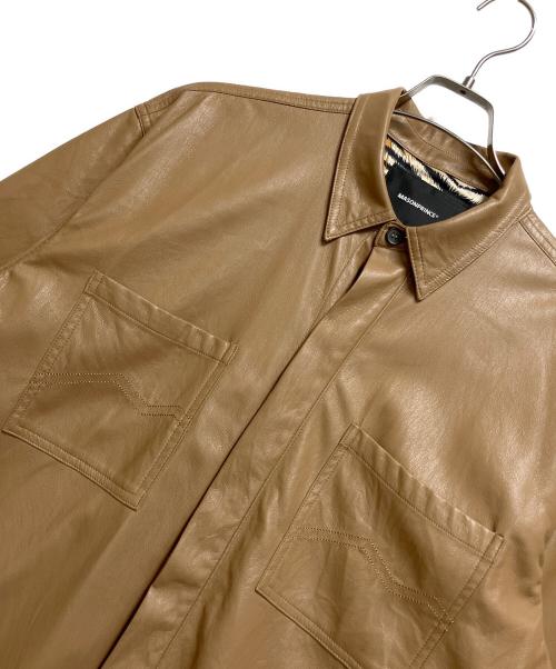 masonprince（メゾンプリンス）masonprince (メゾンプリンス) フェイクレザーシャツ ブラウン サイズ:3の古着・服飾アイテム