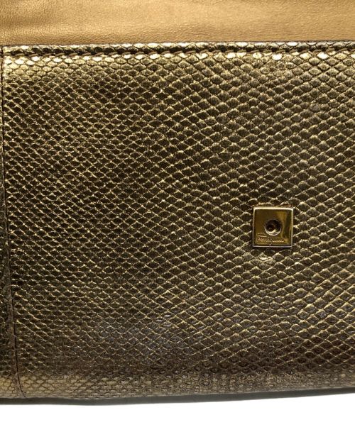 Salvatore Ferragamo（サルヴァトーレ フェラガモ）Salvatore Ferragamo (サルヴァトーレ フェラガモ) 長財布 ゴールドの古着・服飾アイテム