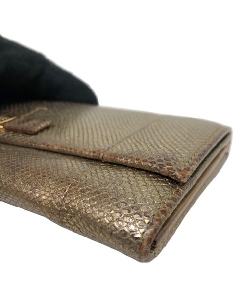 Salvatore Ferragamo（サルヴァトーレ フェラガモ）Salvatore Ferragamo (サルヴァトーレ フェラガモ) 長財布 ゴールドの古着・服飾アイテム