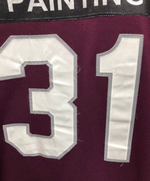 leather sport（レザースポーツ）LEATHER SPORT (レザースポーツ) COOKSVILLE PHANTOMS MHL ゲームシャツ ワインレッド サイズ:2XLの古着・服飾アイテム