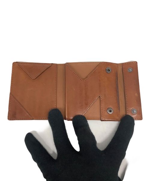 abrasus（アブラサス）abrAsus (アブラサス) 3つ折り財布 ブラウンの古着・服飾アイテム