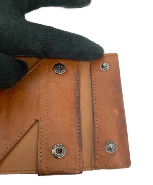 abrasus（アブラサス）abrAsus (アブラサス) 3つ折り財布 ブラウンの古着・服飾アイテム