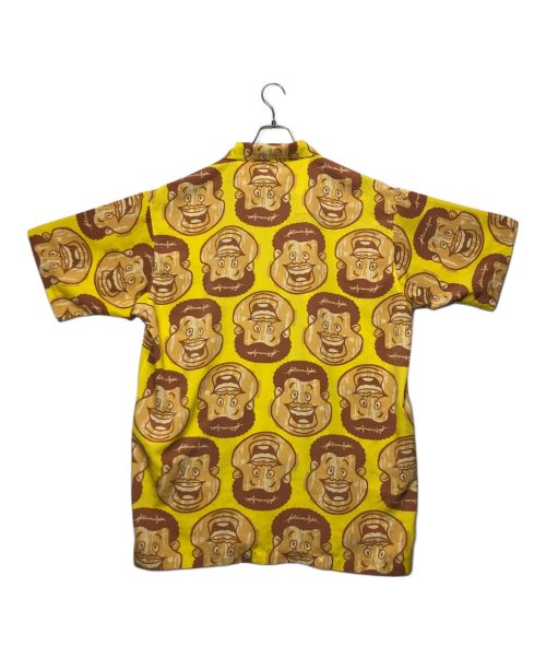 PLATINUM FUBU（プラチナムフブ）PLATINUM FUBU (プラチナムフブ) 総柄半袖シャツ イエロー サイズ:XLの古着・服飾アイテム