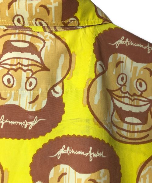 PLATINUM FUBU（プラチナムフブ）PLATINUM FUBU (プラチナムフブ) 総柄半袖シャツ イエロー サイズ:XLの古着・服飾アイテム