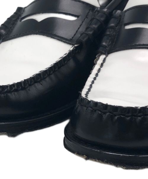 G.H.BASS&CO.（ジー・エイチ・バス・コー）G.H.BASS&CO. (ジー・エイチ・バス・コー) コインローファー ブラック×ホワイト サイズ:SIZE40の古着・服飾アイテム