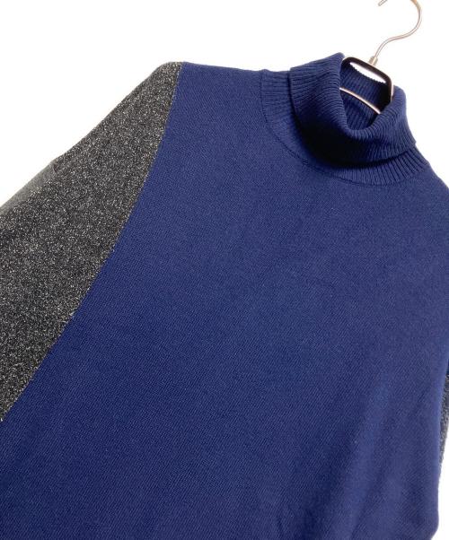 DIESEL（ディーゼル）DIESEL (ディーゼル) ニット ネイビー×グレー サイズ:XLの古着・服飾アイテム
