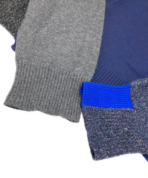 DIESEL（ディーゼル）DIESEL (ディーゼル) ニット ネイビー×グレー サイズ:XLの古着・服飾アイテム