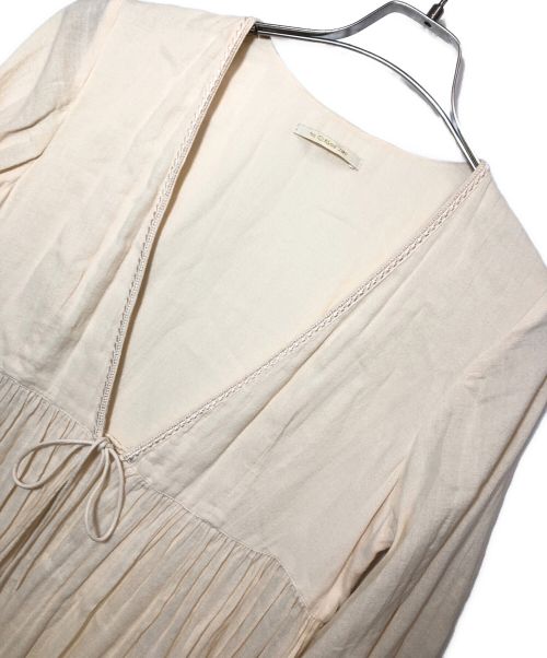 ne quittez pas（ヌキテパ）ne quittez pas (ヌキテパ) Moss Cotton Gather Sleeve Gown ベージュ サイズ:Freeの古着・服飾アイテム