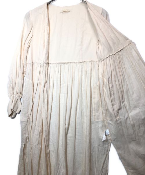 ne quittez pas（ヌキテパ）ne quittez pas (ヌキテパ) Moss Cotton Gather Sleeve Gown ベージュ サイズ:Freeの古着・服飾アイテム