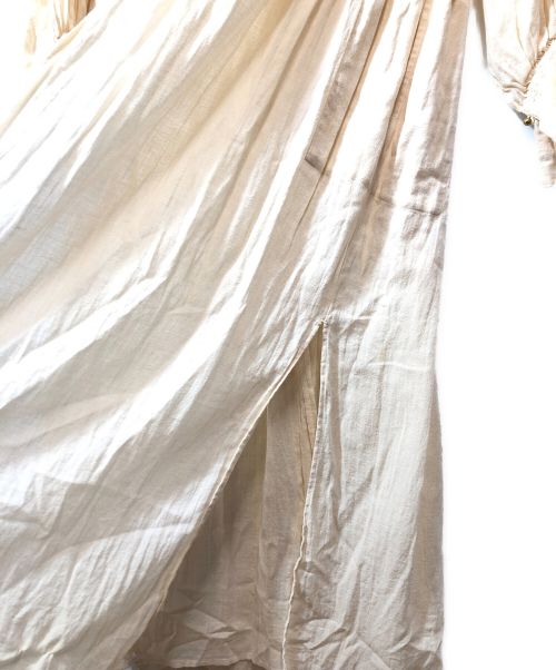 ne quittez pas（ヌキテパ）ne quittez pas (ヌキテパ) Moss Cotton Gather Sleeve Gown ベージュ サイズ:Freeの古着・服飾アイテム