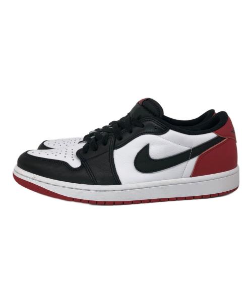 NIKE（ナイキ）NIKE (ナイキ) AIR JORDAN 1 LOW OG BLACK TOE ホワイト×ブラック×レッド サイズ:US10.5（28.5cm）の古着・服飾アイテム