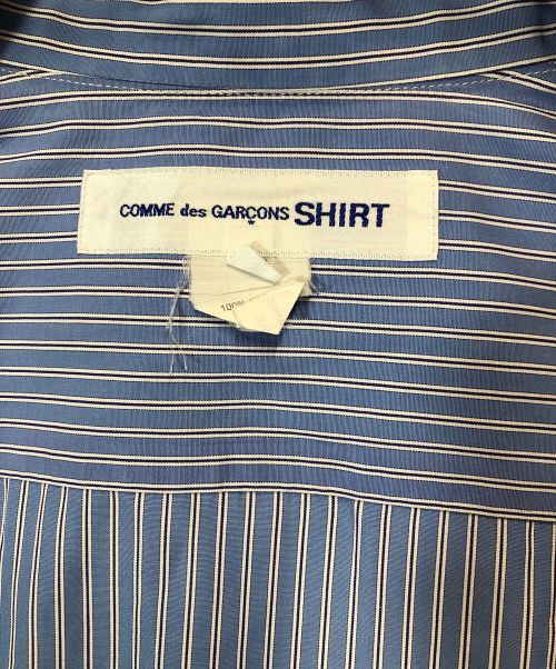 COMME des GARCONS（コムデギャルソン）COMME des GARCONS (コムデギャルソン) ストライプシャツ スカイブルー×ホワイト サイズ:Sの古着・服飾アイテム
