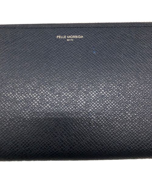 PELLE MORBIDA（ペッレモルビダ）PELLE MORBIDA (ペッレモルビダ) ラウンドジップウォレット ネイビーの古着・服飾アイテム