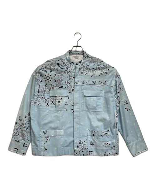 TAIN（タイン ダブルプッシュ）TAIN (タイン ダブルプッシュ) 総柄シャツ スカイブルー サイズ:SIZE Mの古着・服飾アイテム