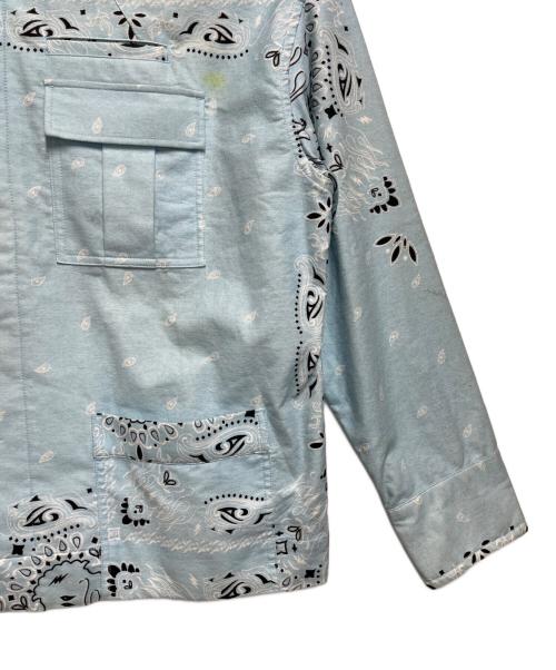 TAIN（タイン ダブルプッシュ）TAIN (タイン ダブルプッシュ) 総柄シャツ スカイブルー サイズ:SIZE Mの古着・服飾アイテム