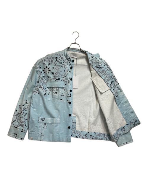 TAIN（タイン ダブルプッシュ）TAIN (タイン ダブルプッシュ) 総柄シャツ スカイブルー サイズ:SIZE Mの古着・服飾アイテム