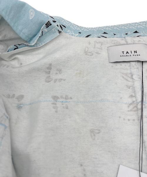 TAIN（タイン ダブルプッシュ）TAIN (タイン ダブルプッシュ) 総柄シャツ スカイブルー サイズ:SIZE Mの古着・服飾アイテム