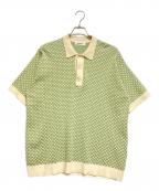 MONKEY TIMEモンキータイム）の古着「COTTON RETRO JACQUARD PL」｜ベージュ×黄緑